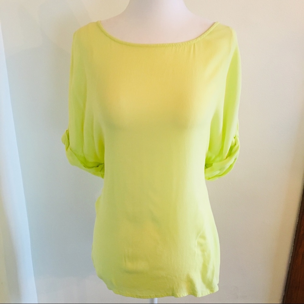 Ming Basics Size 6 Lemon Yellow Top Shirt Wang